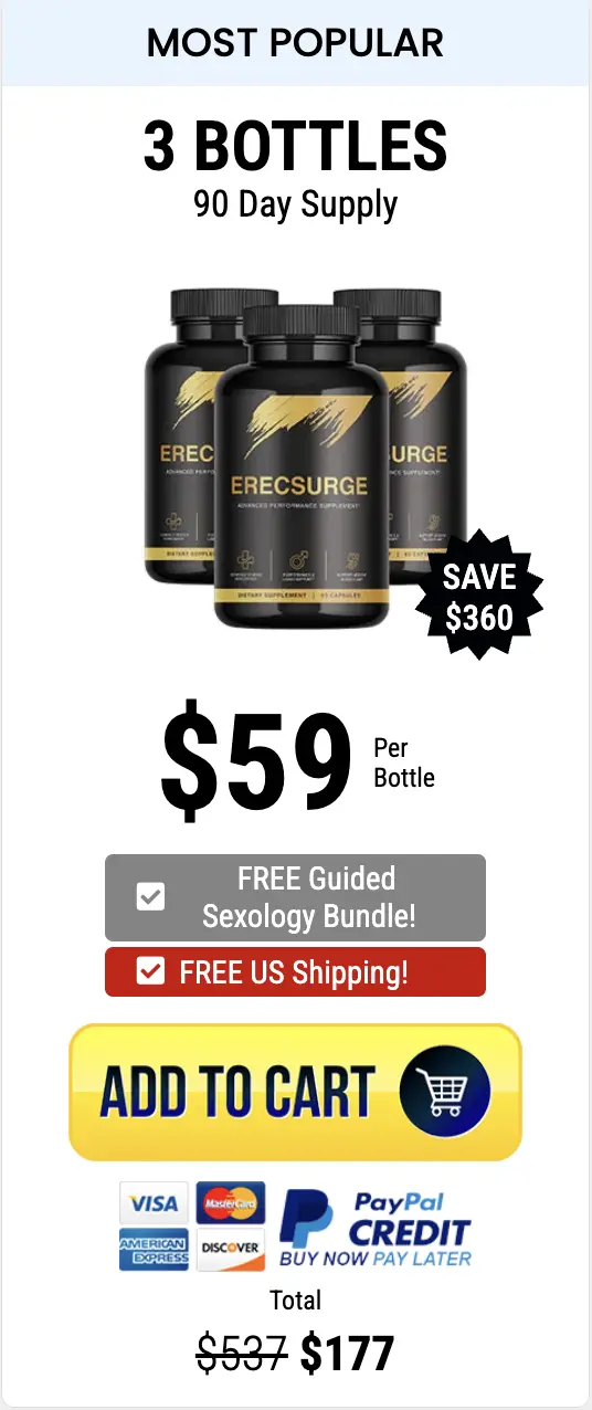 Buy ErecSurge 3 bottles — 90 day supply with price